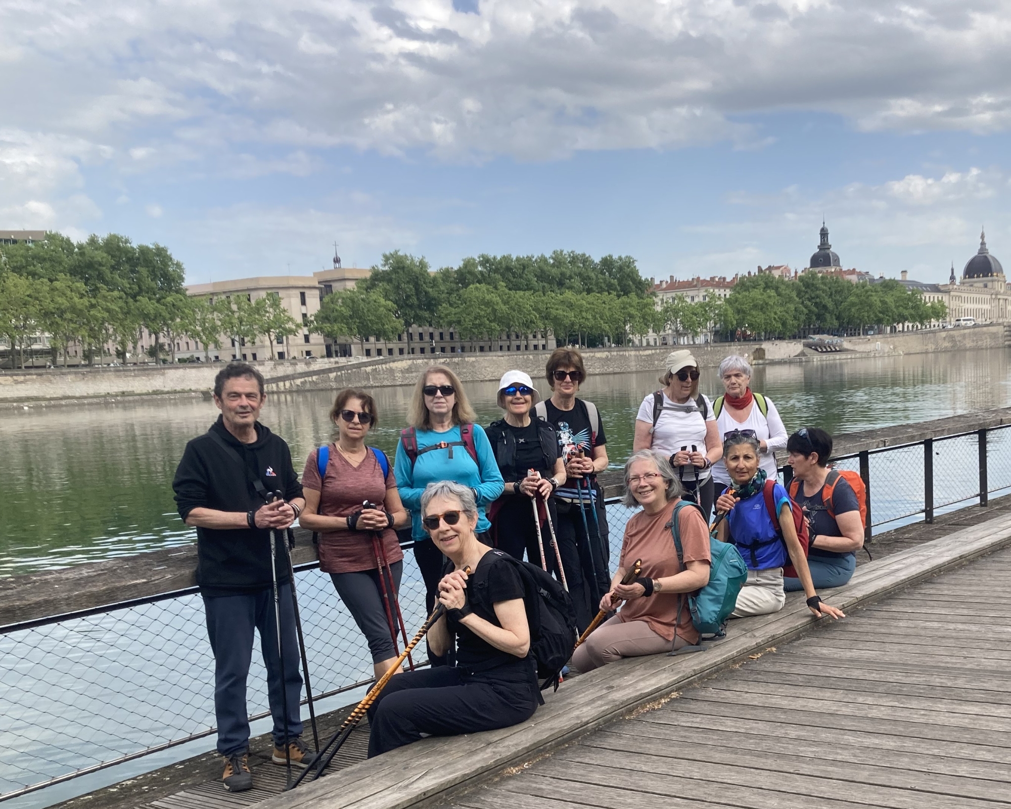 Sur les bords du Rhône, une belle marche nordique ALAP le 3 mai dernier